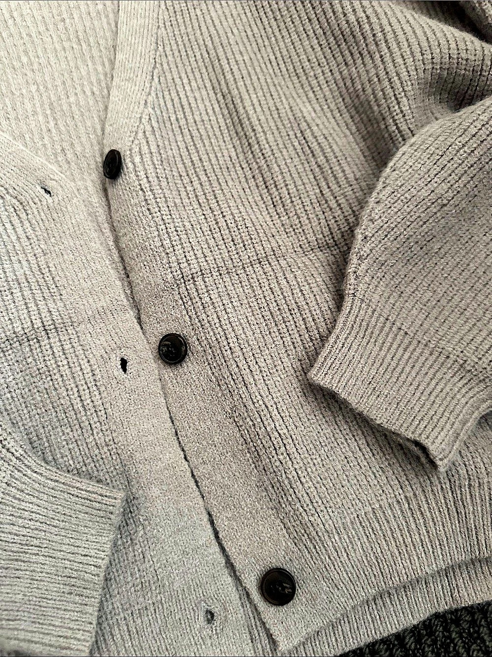 Gray Button-Front Cardigan Size Small - Picture 2 of 7